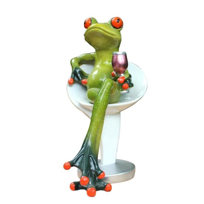 3d Creative Grenouille Statue Drole Grenouilles Decor Bureau Bureau Resine Grenouille Ornement Mignon Jouet Ordinateur Decoration Cdiscount Maison