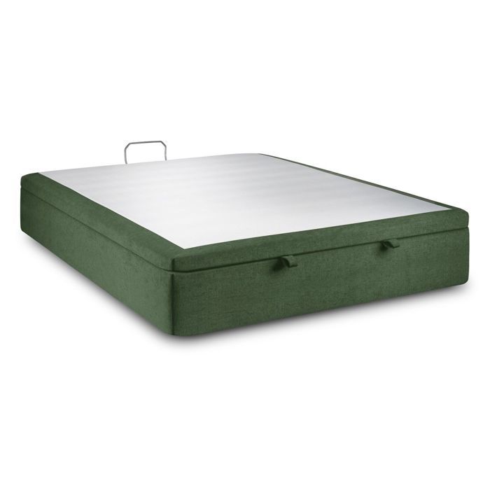Sommier Coffre Tissu Vert 160x200 H39cm Sommeil de plomb - Sommier en bois massif avec Pieds bois 10 cm Sommier Coffre Tissu Vert 160x200 H39cm Sommeil de plomb - Sommier en bois massif avec Pieds bois 10 cm