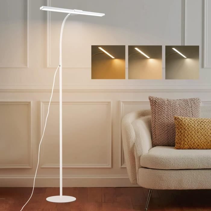 MELILI Lampadaire LED moderne-Lampe d'angle-Lampadaire à intensité variable- Lampe sur