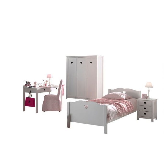 Ensemble de meubles pour enfant - Vipack - Amori - Bois Blanc - Lit classique - 159x57x190 cm Ensemble de meubles pour enfant - Vipack - Amori - Bois Blanc - Lit classique - 159x57x190 cm