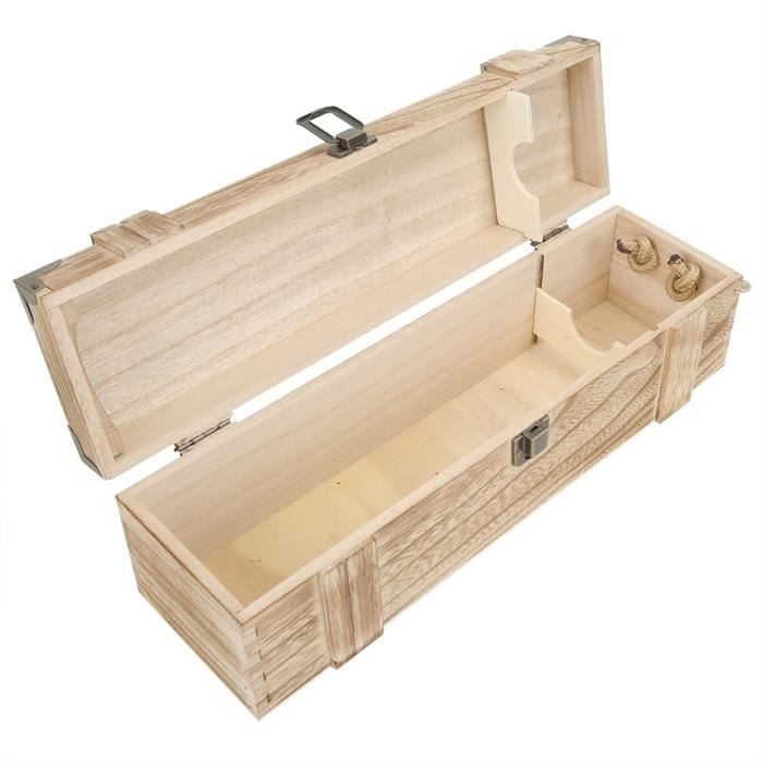 Boîte Rangement Bois Tbest - 25x15x10cm - Style Vintage Chinois - Pour Bijoux Et Souvenirs