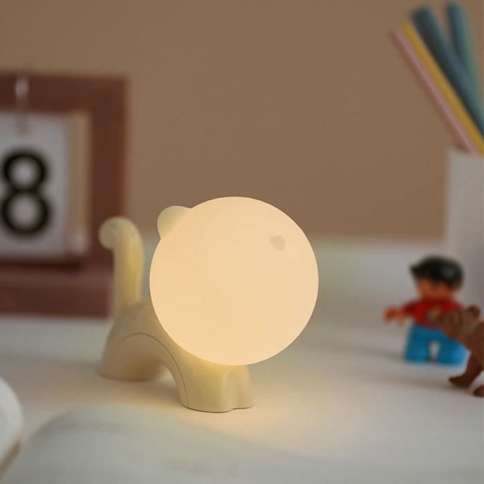 ZVO Veilleuse Enfant Rechargeable, Silicone Lampe De Chevet Mouton Avec 3 Niveaux De Lumière, Lampe De Nuit Tactile Pour Chambre Décoration Fille Garçon Noël Cadeau (Rose