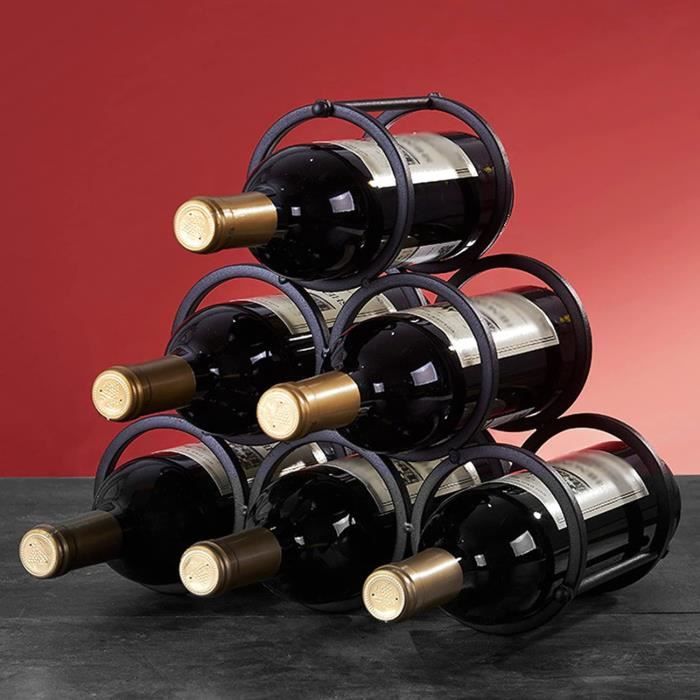 Lot De 10 Clips Porte-Bouteilles Pour Serveurs - Support Double Pour Bière Et Vin - Noir - 6x5x1.5cm