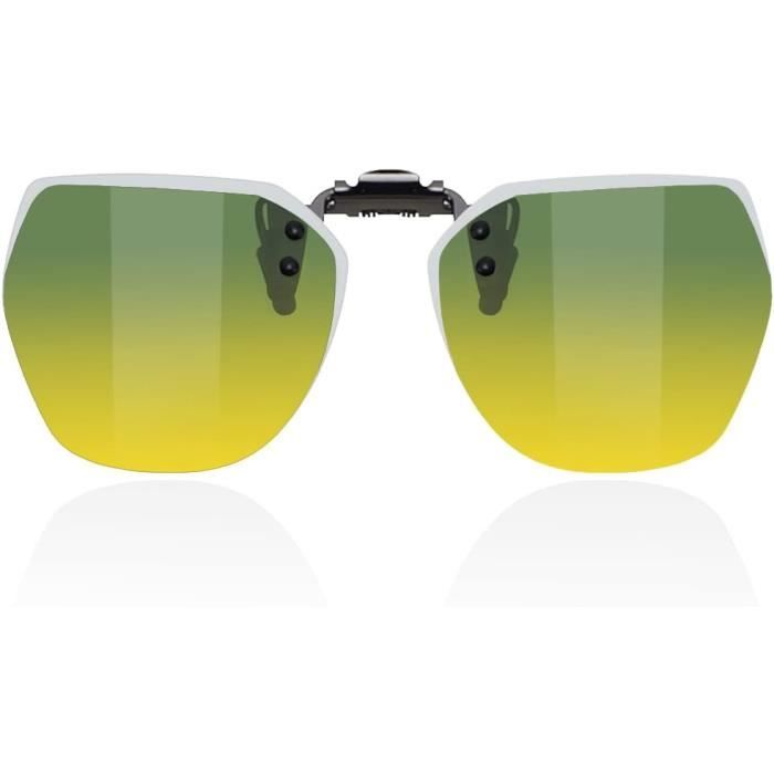 Lunettes De Soleil Anciennes à Clipser - Monture Dorée - Marque A. Berland - État Moyen - Vintage