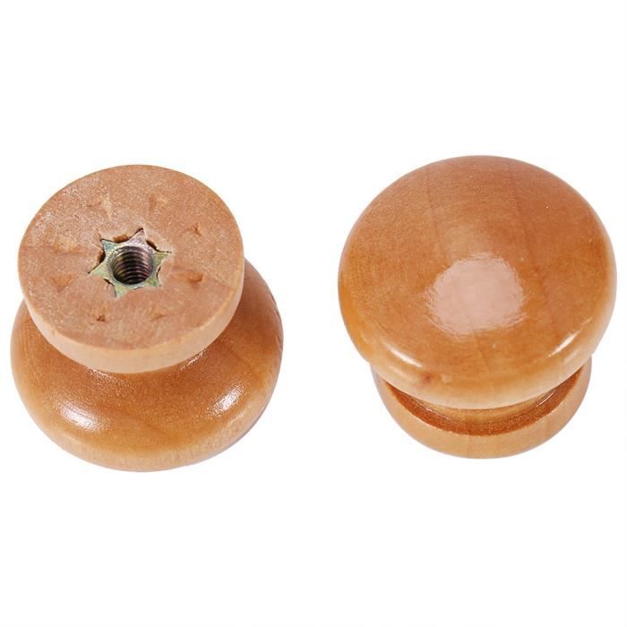Jeffergarden Bouton En Bois Naturel Ronde Champignon Cabinet Bouton De