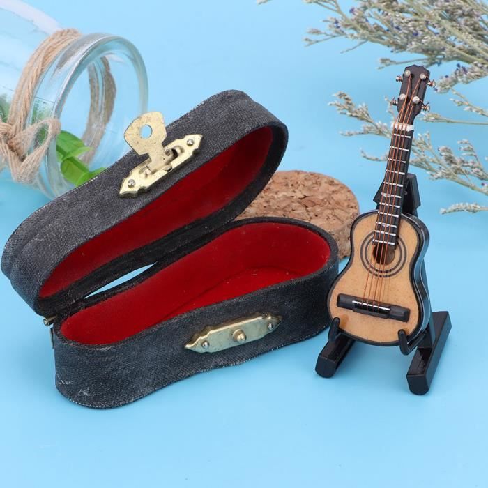 Guitare Miniature Pour Maison De Poupée - Échelle 1/6 Ou 1/12, En Bois, Détail Réaliste, Accessoire Déco - 6