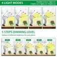 Lampe de Croissance pour Plantes,  Lampe de Plante à 4 Têtes 160 LEDs 40W, 5 Niveaux Réglable Plante Lampe Horticole Spectre Complet-1