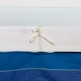 Toile rideau pour lit mezzanine ou sureleve en coton bleu-1