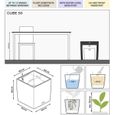 Pot de fleur - LEC - Cube Premium 50 - blanc brillant - résistant aux intempéries et aux UV-1