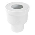 Pipe WC - NICOLL - Sortie droite diamètre 80mm - PVC - Blanc-1