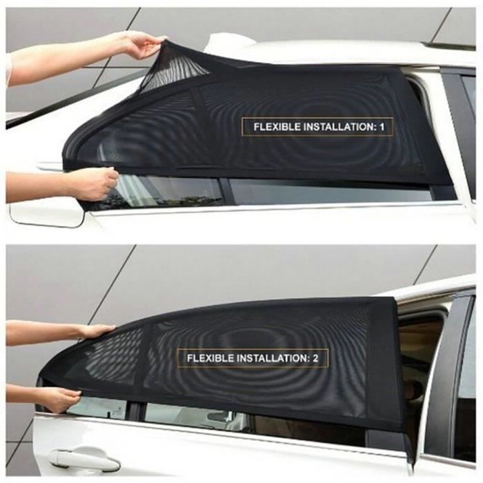Lot de 2 Rideaux magnétiques pour Voiture, avec Bande Velcro Auto-adhésive,  Pare-Soleil de vitre latérale de siège arrière pou[14] - Cdiscount Auto
