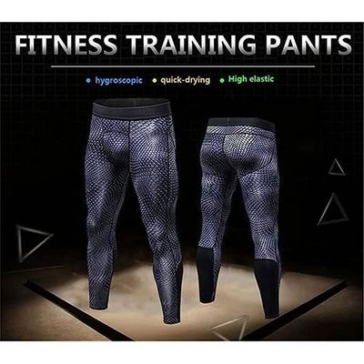 Ruowuhen Leggings Sport Homme Compression - Pantalon Running Séchage Rapide Pour Basketball, Fitness Et Gym