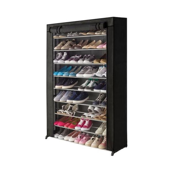 ÉTAGÈRE À CHAUSSURES 50 PAIRES AVEC HOUSSE