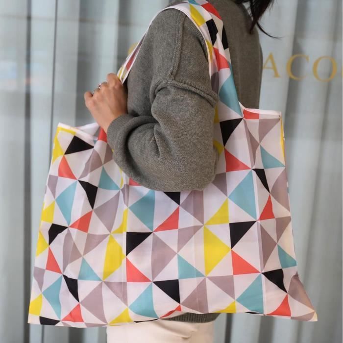 Sac Pliable Courses Poche Grande Sac A Provisions Cabas Reutilisable Sac Shopping Pliable Pochette Tissu Sac Grocery Bando n235 Colore Cdiscount Bagagerie Maroquinerie