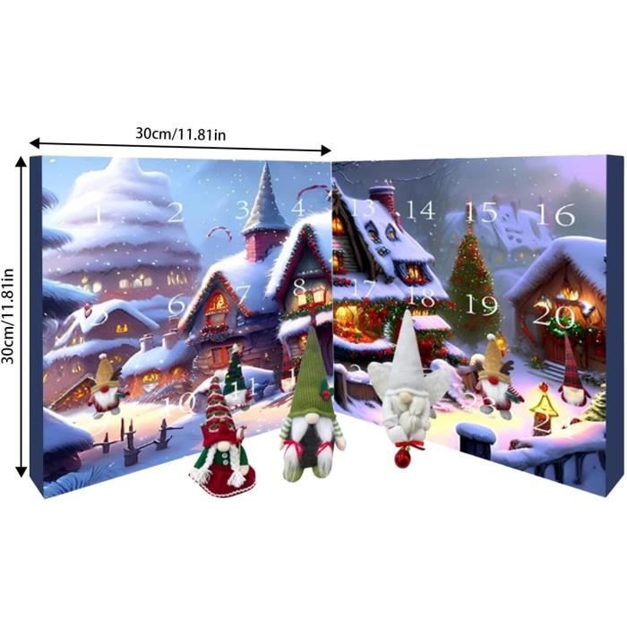 Calendrier De L’Avent Gnome 2025 - 24 Décorations Acrylique à Accrocher - Décoration De Noël Festive Et Compteur De Jours