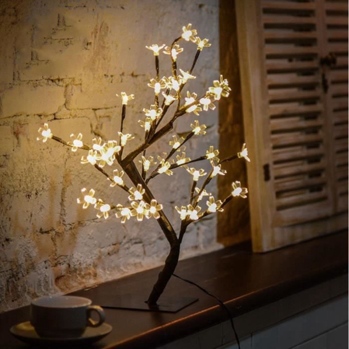 Arbre à LED, Cerisier 150 cm avec 384 fleurs lumineuses blanc chaud - IP44  - Cdiscount Maison