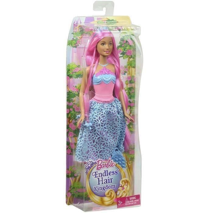 Poup e Barbie Princesse Chevelure Jupon Bleu MATTEL Dreamtopia