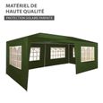 MaxxGarden Tonnelle de Jardin 3x6 m - 18m² - Pavillon pliante - Avec Panneaux Latéraux - Tente de Réception - Vert-2