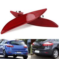 Bandes Réflecteurs Pare-Chocs Arrière KIMISS Gauche + Droite - Compatible Renault Megane MK3 2008-2013