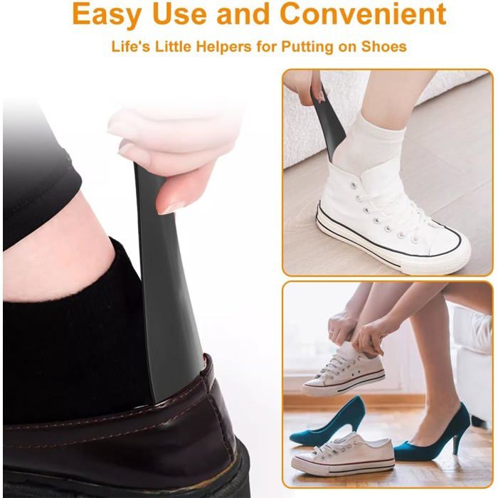 Chausse-pied Long ZOMAKE - 58 Cm Manche Métal - Pour Chaussures Et Bottes - Idéal Seniors Et Femmes Enceintes - 3