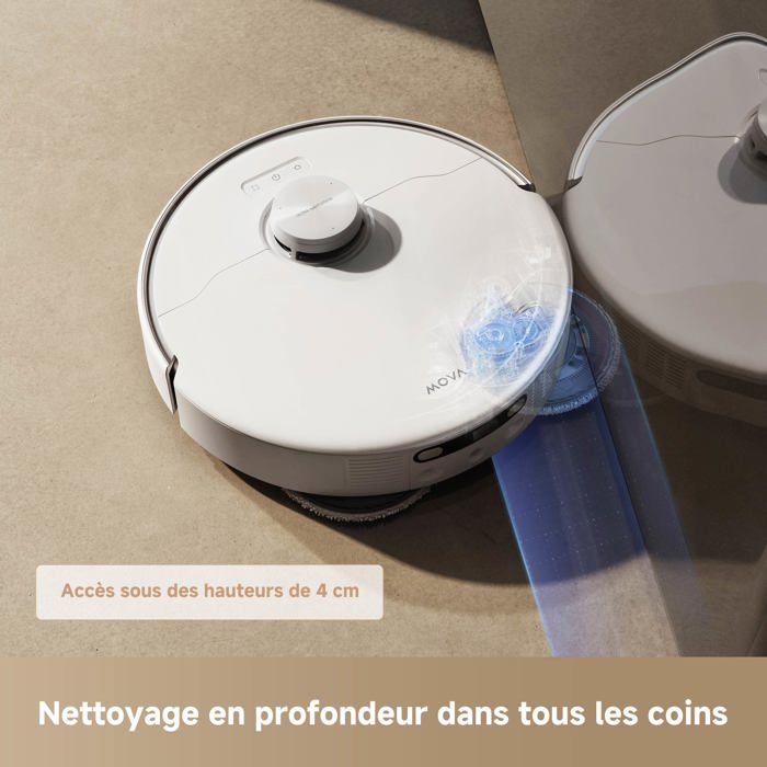 Robot Aspirateur MOVA P50 Pro Ultra - Nettoyage Auto 19000Pa Lavage 75°C