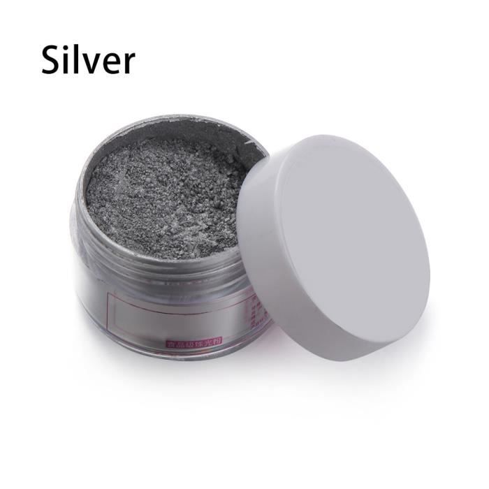 5G-Silver Poudre à paillettes comestibles dorées, 5-15g, poussière