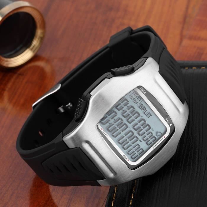 Montre D’arbitre Multifonctionnelle – Chronomètre Numérique, Rétroéclairage, Bracelet Réglable, Stopwatch, Compte à Rebours, Pour Foot, Natation, Running