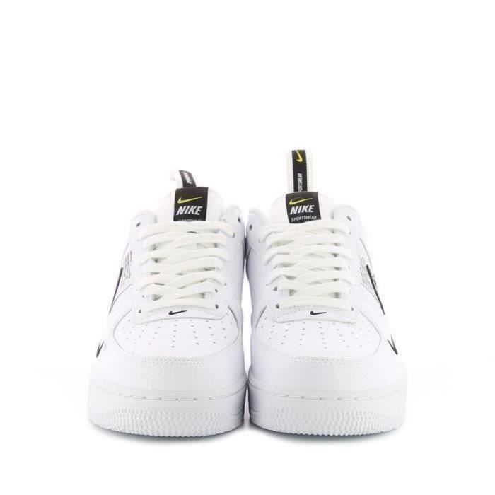 NIKEX Air Forcex 1 07 lv8 Low Utility Black White Homme Femme