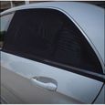 Pare-soleil,Pare soleil en tissu maille pour vitres latérales arrière,2 pièces,protection UV,rideau noir pour voiture - Type Black-A-3