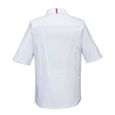Veste de cuisine à manches courtes MeshAir Pro - Blanc - Taille : S - GGMGASTRO-3