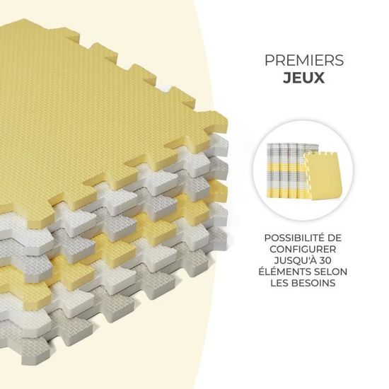 Kinderkraft Luno Tapis En Mousse 1er Age Puzzle D Eveil Bebe Jaune Cdiscount Puericulture Eveil Bebe