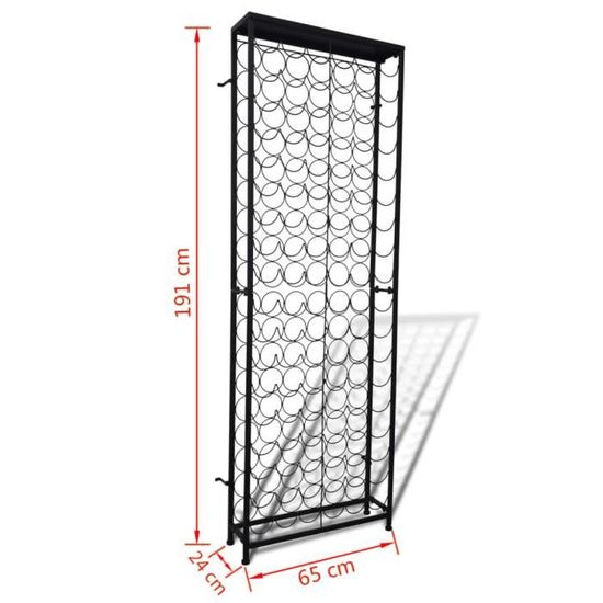 Plan De Fabrication D Un Casier à Bouteilles Casier A Bouteilles Etagere A Bouteille65 X 24 X 191 Cm Casier A Vin Range Bouteilles Pour 108 Bouteilles Metal Achat Vente Meuble Range Bouteille Casier A Bouteilles Etagere A Cdiscount