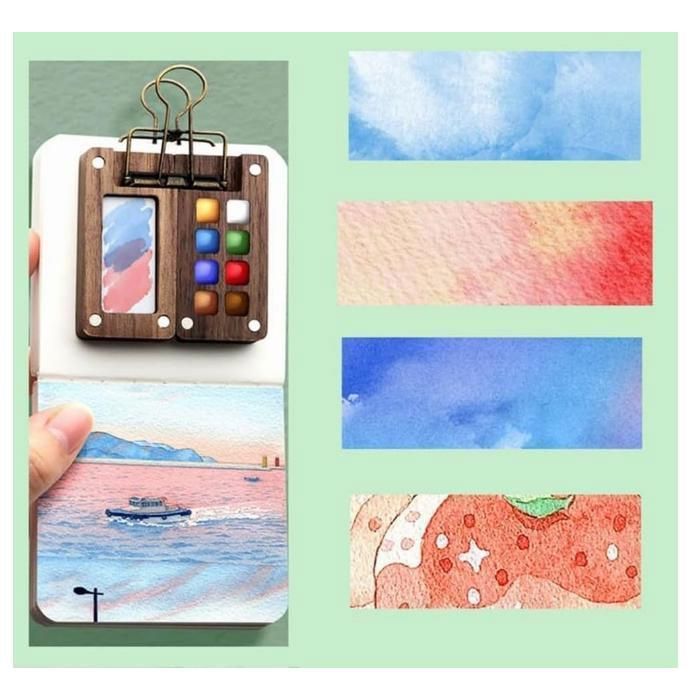 PENCILMARCH Aquarelle Peinture Demi-Godets - Palette Aquarelle Parfait Pour Artistes Ou Amateurs