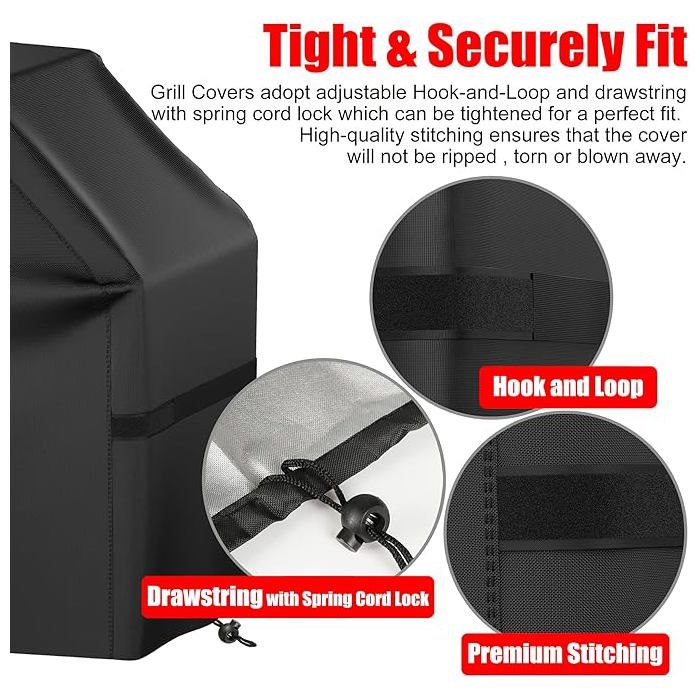 Housse De Barbecue Imperméable En Polyester – Protection Solaire, Pluie Et Poussière Avec Sangles De Sécurité