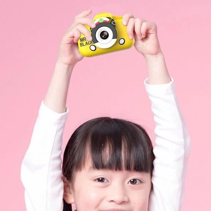 Rose - Caméra numérique de dessin animé pour enfants, Double