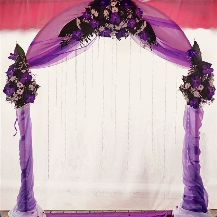 Rideaux en tissu transparent pour arche de mariage - 2 panneaux de 5,2 m de  long - pour décoration de cérémonie de mariage, d - Cdiscount