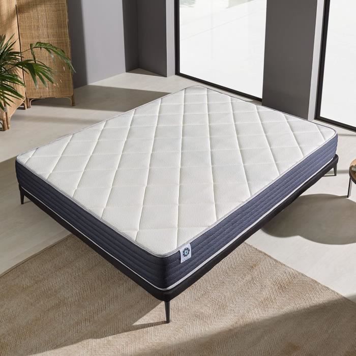 Matelas ACTIVE 140x200 Cm - Mousse à Mémoire De Forme - 2 Faces Été/Hiver - Indépendance De Couchage - Excellente Ergonomie - Maison
