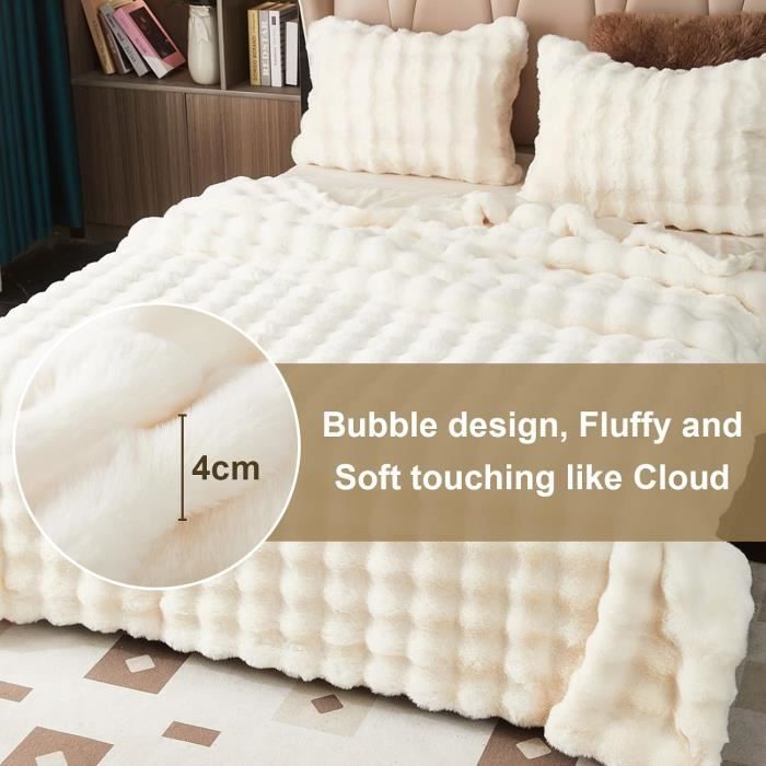 Stof Couverture polaire toute douce Beige 180 x 220 cm Beige - Maison & Déco Pla Stof Couverture polaire toute douce Beige 180 x 220 cm Beige - Maison & Déco Pla