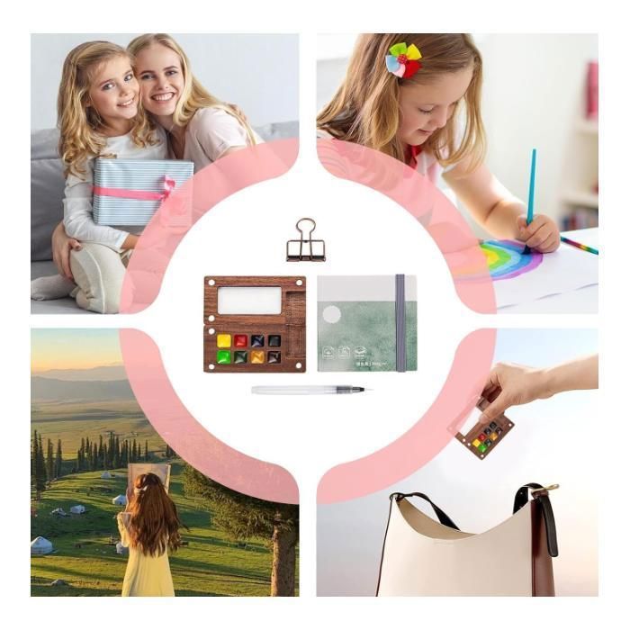 Crafts 4 All Aquarelle Professionnelle - Set De 12 Couleurs Vibrantes 12ml + 3 Pinceaux Gratuits - Kit Idéal Pour Débutants, Étudiants Et Artistes - Peinture à L'Eau Non Toxique Pour Toile Et Papier