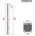 AREBOS Douche solaire  40L avec thermomètre intégré et pommeau de douche rond-5