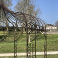 Gloriette Tonnelle en Fer de Jardin Ronde Marron Pergola ø250 cm - 14303-Pergola-0