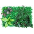 60x40cm Haie Artificielle Plante Verte Panneau de Mur Végétal Gazon Artificiel pour Mariage ou Decoration Interieure DIY Pelo 353-0