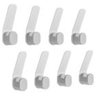 KAPANOU Lot de 8 Crochets - Patère Mural en Métal - Crochet de Manteau avec Vis – pour Chambre, Cuisine – Décoratifs - Gris