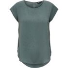Top à Manches Courtes - ONLY - Vert Balsam - Coupe Ajustée - Col Arrondi - Femme