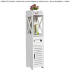 QUIIENCLEE Armoire de toilette Meuble WC Armoire Étagère de salle de bains - Blanc 20x20x80cm - FASIKE