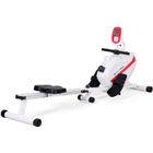 Rameur Pliable - SportPlus -SP-MR-008, Système de freinage magnétique, 8 niveaux de résistance, Silencieux, blanc