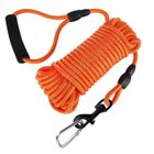 TSINCHIN Longe pour Chien 10m, Laisses de dressage pour chiens avec Poignée Rembourrée Douce pour Petits à Grands Chiens - Orange