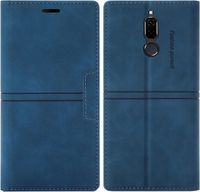 Coque Huawei Mate 10 Lite, étui portefeuille [Magnétique] TPU antichoc en cuir PU [Fentes pour Cartes] (Bleu).