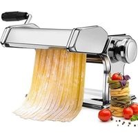 Machine à Pâtes Manuelle avec 9 épaisseurs Réglables Laminoir à Pâtes En Acier Inoxydable  Pour Tagliatelle Spaghettis Lasagnes