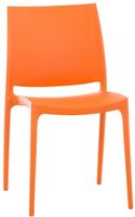 Chaise de jardin - Design simple - Plastique orange - Empilable
